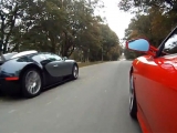 VIDEO: Veyron, Ferrari F430 i zatvoren put